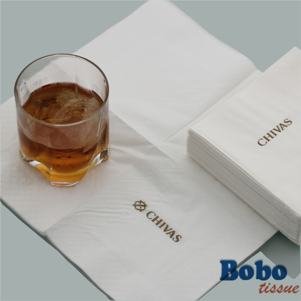 Embossed beverage napkins / imprinted cocktail napkins / Printed beverage napkin