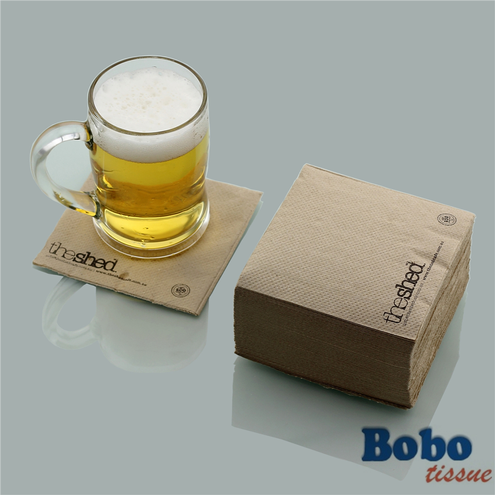 Brown beverage napkin / natural beverage napkin